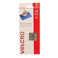 VELCRO Brand - 91302 Thin Clear Dots with Adhesive | 75count | 5/8