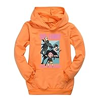 Child Spy Family Sweatshirts Anime Classic Hooded Tops Boys Girls Casual Lightweight Kangaroo Pocket Hoodies for Fall