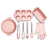 8 Pieces Rubber Spatula Insulation Glove And Baking Mold Easy To Use And Clean Kitchen Kitchen Cookware Sets Nonstick