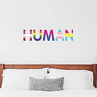 Human Bisexual Pansexual Transgender Removable Wall Stickers Inspirational Wall Stickers Motivational Wall Decals Rainbow Gay Lesbian Support Love Respect 22 Inch
