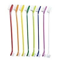 Dog Toothbrush Set of 8 - Dual Headed, Dental Hygiene Convenient Soft Toothbrush to Clean pet Teeth
