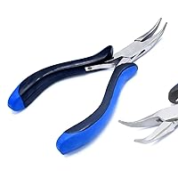 5 Inch Bent Nose Pliers with 'Comfort Rubber Grip for Jewelry Making, Handcraft Making