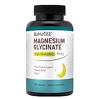 Magnesium Glycinate Supplement - Magnesium Supplement Magnesium Glycinate 500mg - 100% Chelated for High Absorption Essential Mineral Supplement 90 Capsules