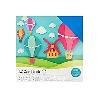 American Crafts 12x12 Card Stock Brights 60 Sheets Total, Die-cutting, Embossing, Card Making, Scrapbooking, Card Making, Acid-free, Archive-safe, Vibrant Colors, Cutting Machines, Crafts, Printmaking
