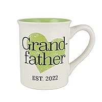 Enesco Our Name is Mud Grandfather Established 2022 Coffee Mug, 16 Ounce, Multicolor