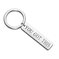 You Got This Keychain Positive Quote Uplifting Key Chain Recovery Gift (Silver keychain)