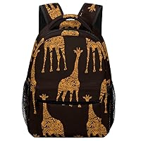 Laptop Backpack for Traveling Orange Giraffe Pattern Carry on Business Backpack for Men Women Casual Daypack Hiking Sporting Bag