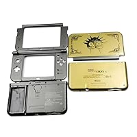 Custom for New3DSXL Extra Housing Case Shells Set ZLD Gold Replacement, for New 3DS New3DS New3DS XL LL 3DSXL 3DSLL Game Console, for Mezula Mask Edition Outer Enclosure Cover Plates 5 Faces