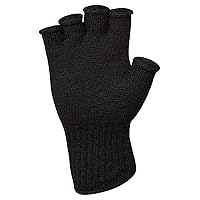 GI Wool Fingerless Gloves, Half Finger Outdoor Tactical Gloves, Hunting, Hiking, Cycling and Climbing Gloves