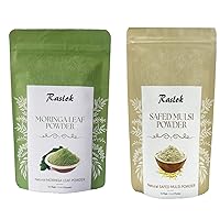 Moringa Powder | 100% Pure Moringa Leaf NO Stems Pure Safed Musli Powder | White Musli | Svet Musli Powder |