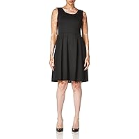 Star Vixen Women's Petite Sleeveless Box-Pleat Skater Dress