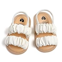 LAFEGEN Infant Baby Girls Summer Sandals Newborn Toddler First Walker Crib Dress Shoes