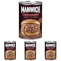 Manwich Sloppy Joe Sauce, Thick and Chunky, Canned Sauce, 15.5 oz (Pack of 4)