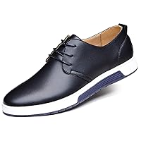 Men's Casual Oxford Shoes Breathable Leather Flat Fashion Sneakers Sandals