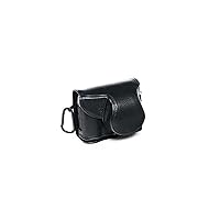 Handmade Genuine Real Leather Full Camera Case Bag Cover for FUJIFILM X100VI Black Leather Black Stitching