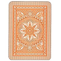 Deck of Premium Modiano Cristallo 4 PIP 100% Plastic Playing Cards - Includes Bonus Cut Card! (Orange)