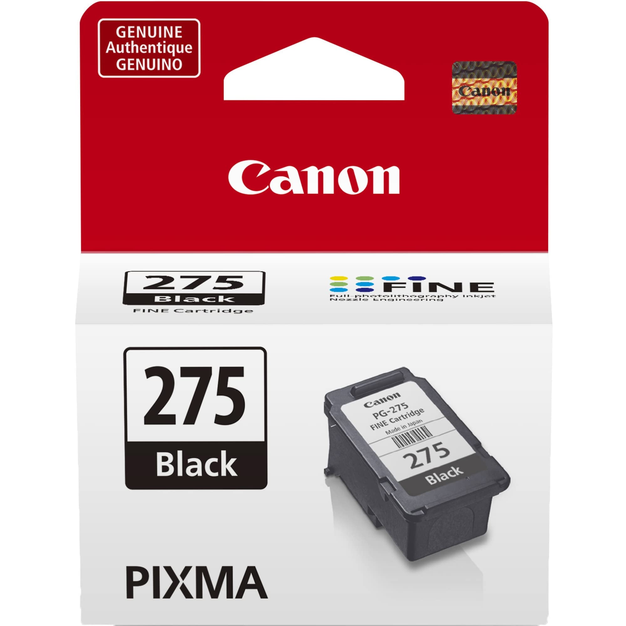 Canon PG-275 Black Ink Tank, Compatible to PIXMA TS3520, TS3522 and TR4720 Printers