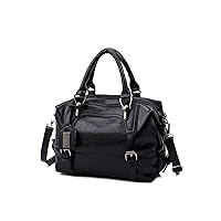 Hand Bags Women Bag Handbag Shoulder Bags for Women Handbags PU Leather Sequined Crossbody Bag (Color : Black