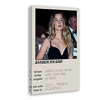 AWWWIE Amber Heard Poster Star Actress Sexy Poster (5) Canvas Painting Wall Art Poster for Bedroom Living Room Decor 12x18inch(30x45cm) Frame-style