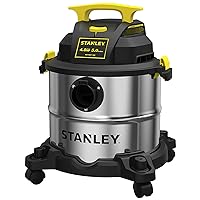 STANLEY SL18115 Wet/Dry Vacuum, 4 Horsepower, Stainless Steel Tank, 5 Gallon, 4.0 HP, 50