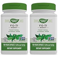 Nature's Way Fo-Ti Root, Traditional Chinese Herb, 1,220 mg per Serving, 100 Capsules (Pack of 2)