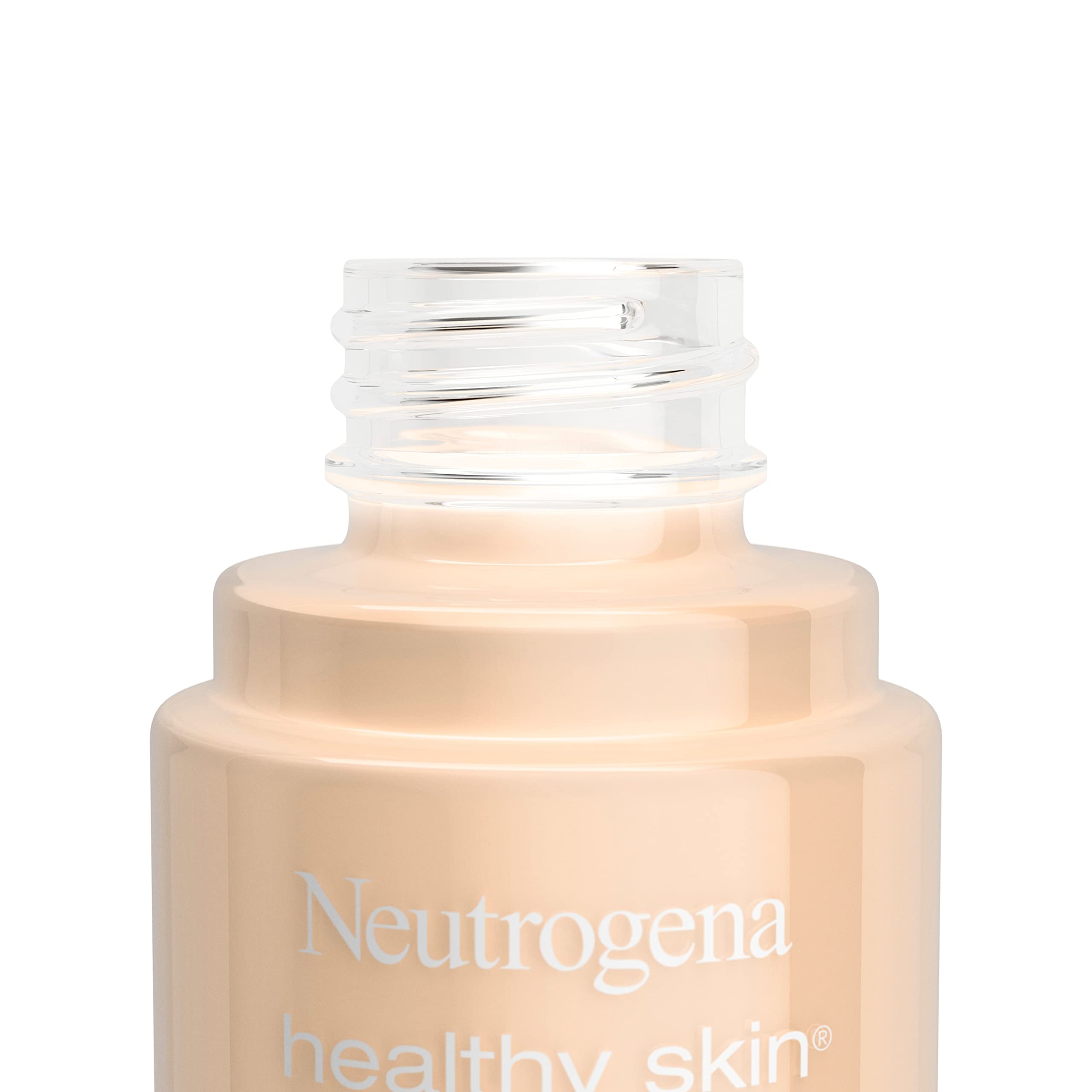 Neutrogena Healthy Skin Liquid Makeup Foundation,Broad Spectrum SPF 20 Sunscreen,Lightweight & Flawless Coverage Foundation with Antioxidant Vitamin E & Feverfew,Natural Beige,1 fl. oz (Pack of 1)