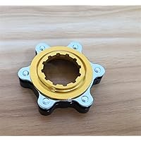 timely 1pcs Mountain Bicycle hub Disc Brake Adapter Disc Brake Rotor Adaptor Center Lock for 6 Bolt Rotors to Centerlock Hubs Adapter efficient (Color : Gold)
