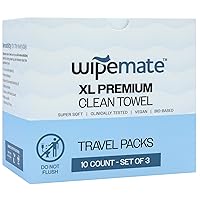 Ultra Soft Extra Large Clean Towels: 100% Cruelty-Free Biobased Premium Face Towel - Disposable Multi-Purpose Towelettes for Facial Makeup Removal & More - Dry Wipes, 10 Ct - 3 Pack