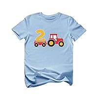 Tstars 2 Year Old 2nd Birthday Shirt Boy Construction Party Tractor Shirts for Boys