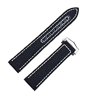 20mm 22mm Nylon Canvas Watch Band For Omega Strap Seamaster 300 AT150 Fabric Leather AQUA TERRA150 Watchband Deployment Buckle