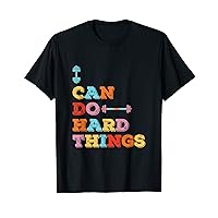 Womens I Can Do Hard Things Tee Workout Summer T-Shirt
