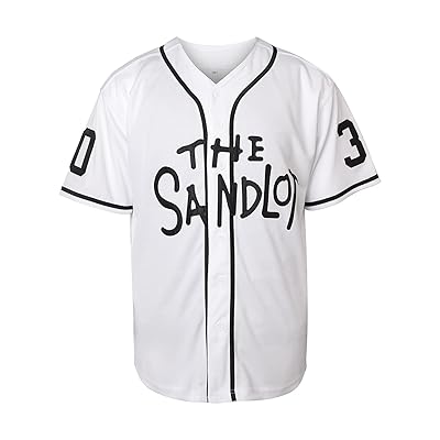 Benny 'The Jet' Rodriguez 30 The Sandlot Bel Air Short Sleeve Squints Yeah-Yeah Baseball Jersey