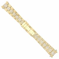Ewatchparts 20MM 18K YELLOW OYSTER WATCH BAND COMPATIBLE WITH ROLEX SUBMARINER 16618, 16808 DC 3.75CTS