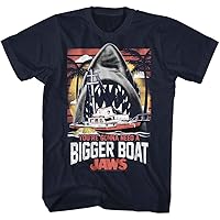 Jaws T-Shirt You're Gonna Need A Bigger Boat Palm Trees Navy Tee