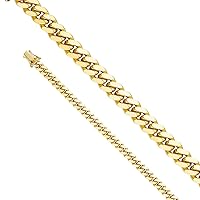 10k Yellow Gold Miami Cuban Chain Necklace, 6.0 mm | Solid Gold Jewelry for Men and Women