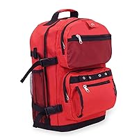 Everest Luggage Oversize Deluxe Backpack, Red, X-Large