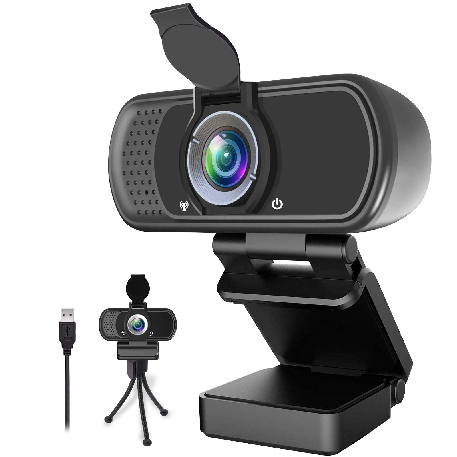 Mua 1080P Webcam,Live Streaming Web Camera With Stereo Microphone, Desktop  Or Laptop Usb Webcam With 110 Degree View Angle, Hd N5 Webcam For Video  Calling, Recording, Conferencing, Streaming, Gaming Trên Amazon Mỹ