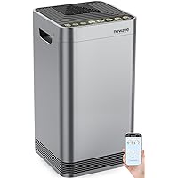 Nuwave Whole House Air Purifiers, Oxypure Smart Air Purifier with 5 Stage Tower Structure Air Filter, Air Quality & Odor Sensors, Sleep Mode for Bedroom, Remove 99.99% of Dust, Smoke, Pollen, Allergen