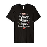 BRITISH CHRISTMAS, WOMEN MEN KIDS, BRITISH FLAG XMAS LIST UK Premium T-Shirt