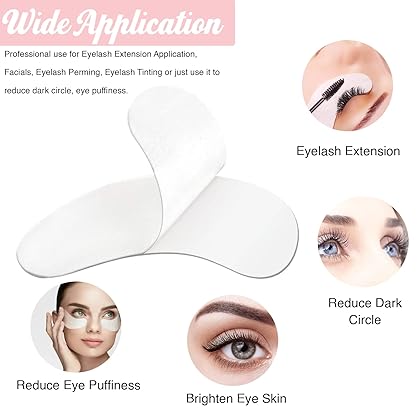 50 Pairs GreenLife 100% Naturel Eyelash Extension Under Eye Gel Pads patches kit Collagen (50 150 300 Pairs) with Aloe Vera Hydrogel Eye Patches set for Eyelash Extension Supplies Tools