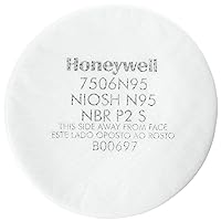 North by Honeywell 7506N95 Particulate Filters, Cartridge/Filter, Non-Oil Particulates, N95, Purple (Pack of 10)