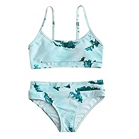 6 Yr Old Swimsuit Girls Toddler Girls Tie-Dye Print Suspender Swimwear Summer 2PCS Bikini Swimsuit Bathing Short