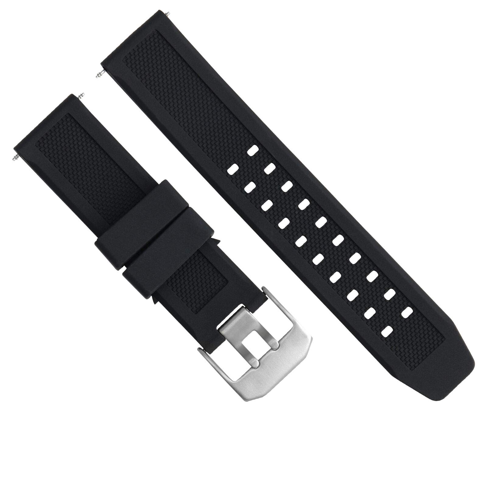 Ewatchparts 23MM RUBBER WATCH BAND STRAP COMPATIBLE WITH CITIZEN ECO DRIVE AT8020-03L BLACK H800-S081165