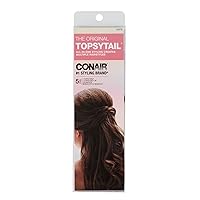Conair Topsy Tail Hair Tool - Ponytail Hair Loop Styling Tool - Includes Hair Ties Hair Styling Kit Included - 5-Piece Set