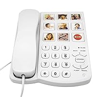 Corded Phones for Seniors Landline Telephone 9 One Touch Memory Speed Dialing Phone Picture Telephones Desktop Wired Phone Elderly Image Phone for Office, Front Desk, Home, Hotel