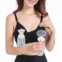 Hands Free Pumping Bra, Black Comfortable Breathable Breast Pump Bra Professional for Pregnancy