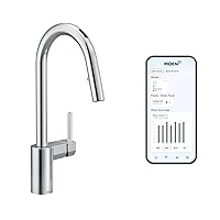 7565EVC Align Smart Touchless Pull Down Kitchen Faucet with Voice Control and Power Boost, Metal, Chrome Finish, Accessories, Technology, Smartphone, Voice-activated