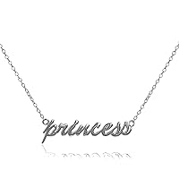 jewellerybox Sterling Silver Princess Necklace on 16 Inch Chain