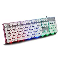 Keyboard Computers Accessories GX60 Retro Style Mechanical Feel Gaming Keyboard Gaming Peripherals Wired Backlit Keyboard