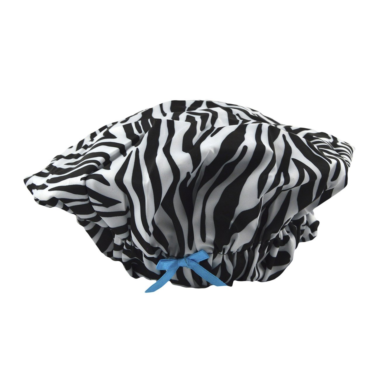 Reusable Shower Cap & Bath Cap & Lined, Oversized Waterproof Shower Caps Large Designed for all Hair Lengths with PEVA Lining & Elastic Band Stretch Hem Hair Hat - Fashionista Sassy Stripes